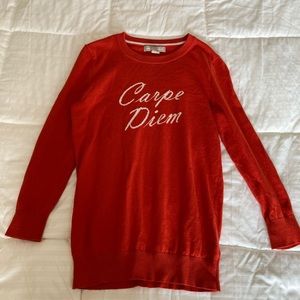 Banana republic 3/4 length Carpe Diem sweater